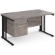 Maestro Cable Managed 800mm Desk with Two Drawer Pedestal